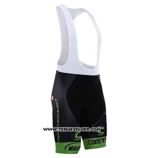 2015 Maillot Ciclismo Cannondale Vert et Noir Manches Courtes et Cuissard